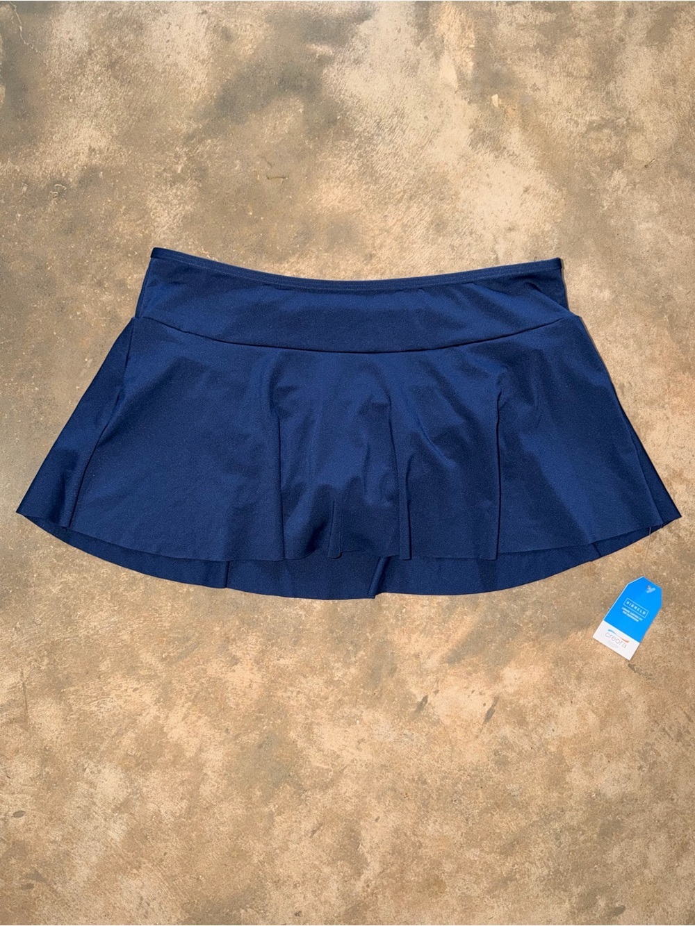 NWT Lands’ End Girls Navy Modest Swim Skirt Bikini Bottom XL 14-16